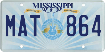 MS license plate MAT864