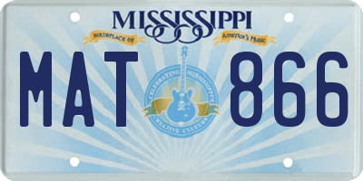 MS license plate MAT866