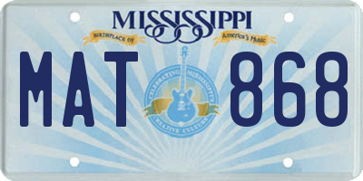 MS license plate MAT868