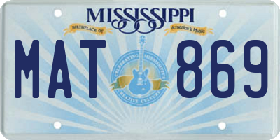 MS license plate MAT869
