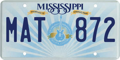 MS license plate MAT872