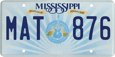 MS license plate MAT876