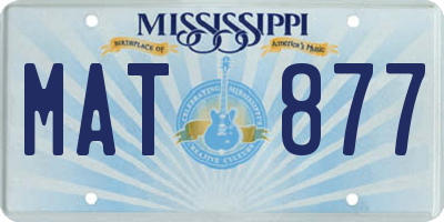 MS license plate MAT877