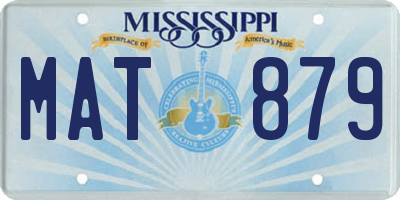 MS license plate MAT879