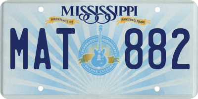 MS license plate MAT882