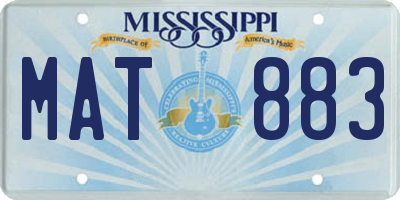 MS license plate MAT883