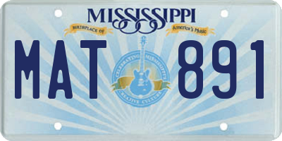 MS license plate MAT891
