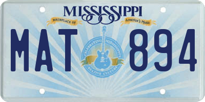 MS license plate MAT894