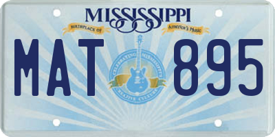 MS license plate MAT895