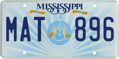 MS license plate MAT896