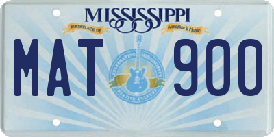 MS license plate MAT900