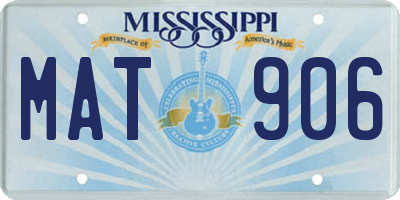 MS license plate MAT906