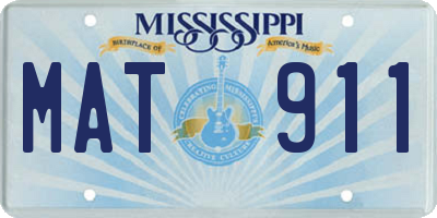 MS license plate MAT911