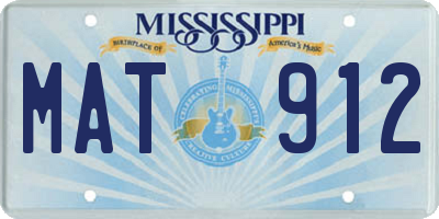 MS license plate MAT912