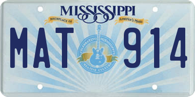 MS license plate MAT914