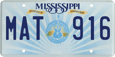 MS license plate MAT916