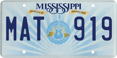 MS license plate MAT919