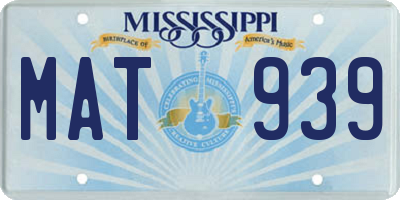 MS license plate MAT939
