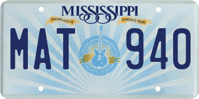 MS license plate MAT940