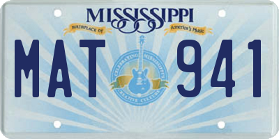 MS license plate MAT941