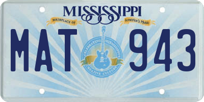 MS license plate MAT943