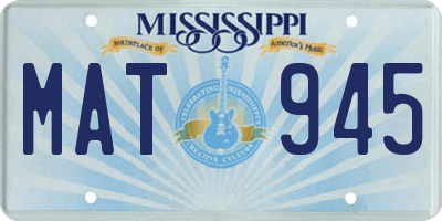 MS license plate MAT945
