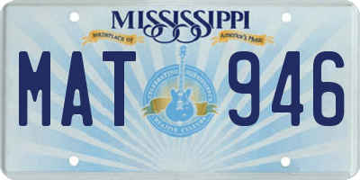 MS license plate MAT946