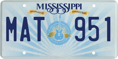 MS license plate MAT951