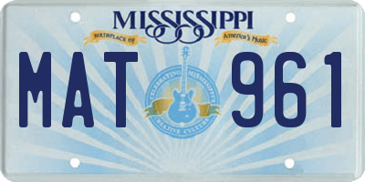 MS license plate MAT961