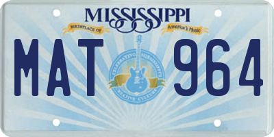 MS license plate MAT964