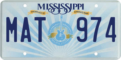 MS license plate MAT974