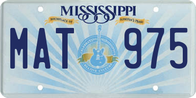 MS license plate MAT975