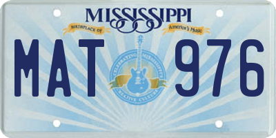 MS license plate MAT976