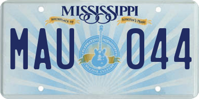 MS license plate MAU044