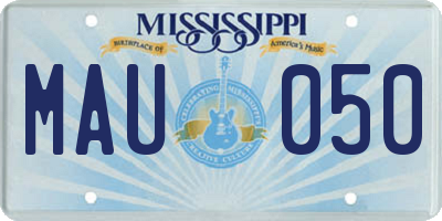 MS license plate MAU050