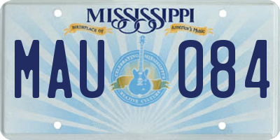MS license plate MAU084