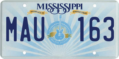 MS license plate MAU163