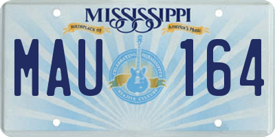 MS license plate MAU164