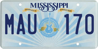 MS license plate MAU170