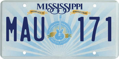 MS license plate MAU171