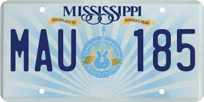 MS license plate MAU185