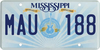 MS license plate MAU188