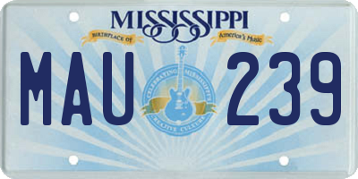 MS license plate MAU239