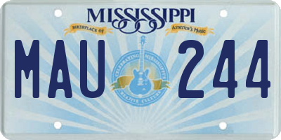 MS license plate MAU244
