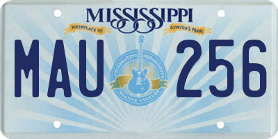 MS license plate MAU256