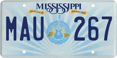 MS license plate MAU267