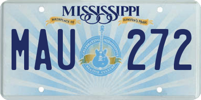 MS license plate MAU272