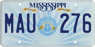 MS license plate MAU276