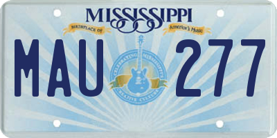 MS license plate MAU277