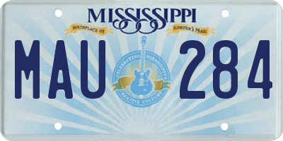MS license plate MAU284